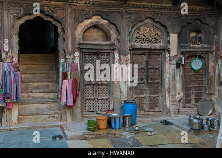 Typische Fitzwilliam Hotel in Mandawa, Rajasthan, Indien Stockfoto