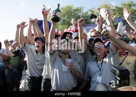 Europäisches TEAM feiern Europa OAKLAND HILLS COUNTRY CLUB DETROIT/USA 19. September 2004 Stockfoto