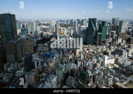 Blick von der Mori Tower, Tokyo, Japan Stockfoto