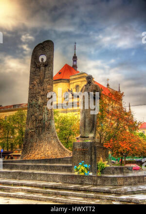 Taras Shevchenko Denkmal innen Lviv - Ukraine Stockfoto