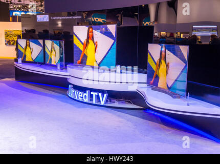 LAS VEGAS - JAN 08: Die Haier-Stand auf der CES in Las Vegas statt, am 6. Januar 2017, CES ist die weltweit führenden Unterhaltungselektronik Messe. Stockfoto