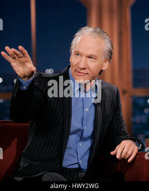 Bill Maher während ein Segment der 'The Late Late Show with Craig Ferguson"bei CBS Television City in Los Angeles, Kalifornien am 17. Februar 2009. Foto von Francis Specker Stockfoto