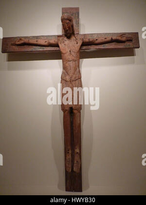 „Barcelona MNAC P1290716“ bezieht sich auf ein Kunstwerk im Museu Nacional d'Art de Catalunya. Das Stück ist Teil der umfangreichen Sammlung des Museums, die katalanische oder spanische Kunst darstellt und sich auf das kulturelle Erbe der Region konzentriert. Stockfoto