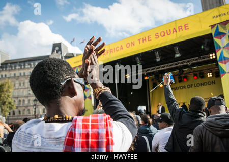 Afrika am Trafalgar Square. Stockfoto
