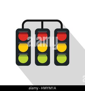 Sport-Ampel-Symbol, flachen Stil Stock Vektor