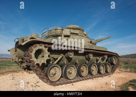 Burgos, Spanien - 18. März 2017: Spanische Armee zwingt M60 Patton Tank auf dem Display am 18. März 2017 in Burgos, Spanien. Stockfoto