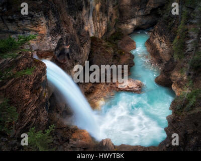 Stanely fällt, Schönheit Creek, Jasper Nationalpark, Aberta Kanada Stockfoto