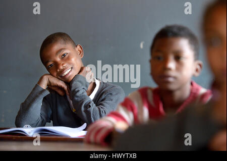 Madagaskar, Schülerinnen und Schüler in der Grundschule Fianarantsoa Stockfoto