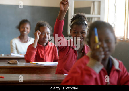 Madagaskar, Schülerinnen und Schüler in der Grundschule Fianarantsoa Stockfoto