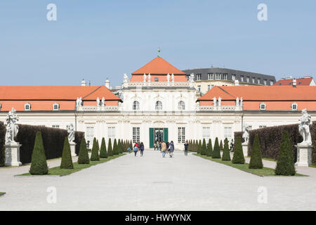 Senken Sie Schloss Belvedere (Unteres Belvedere), Wien, Austria, Europe Stockfoto