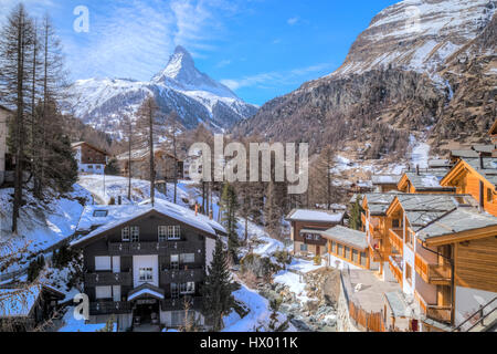 Matterhorn, Zermatt, Wallis, Schweiz, Europa Stockfoto