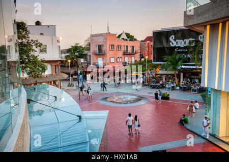 Playa del Carmen 5 Ave in Mexiko Stockfoto