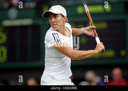 JUSTINE HENIN Belgien WIMBLEDON LAWN TENNIS CLUB LONDON ENGLAND 27. Juni 2007 Stockfoto