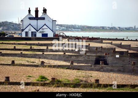 Alten Neptun, Pub, Whitstable Bay, Kent, UK Stockfoto