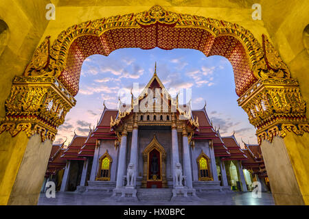 Marmor-Tempel oder Wat Benchamabophit, Bangkok, Thailand (öffentliche Tempel keine Ticket-Gebühr) Stockfoto