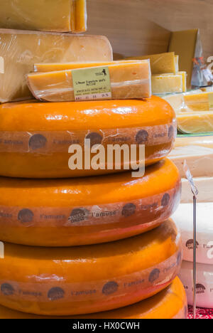 Käse Anzeige zu fördern Verkäufe Stockfoto