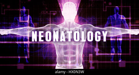 Neonatologie als Digitaltechnik medizinische Konzept Kunst Stockfoto