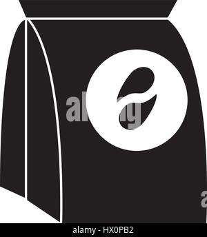 Kaffee Pack Papier Piktogramm Stock Vektor