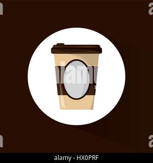 Kaffee von Pappbecher zu gehen Stock Vektor