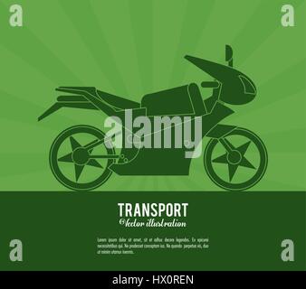 Transport Motorrad Fahrzeug-design Stock Vektor