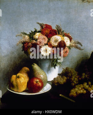 Henri Fantin-Latour (1836-1904). Französischer Maler. Blüten und Früchte, 1865. Öl auf Leinwand. Musée d ' Orsay. Paris. Frankreich. Stockfoto