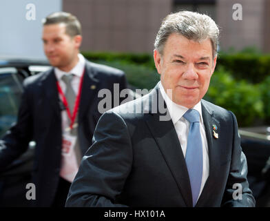 Belgien, Brüssel: Juan Manuel Santos Calderón, Präsident von Kolumbien (2015/06/10) Stockfoto