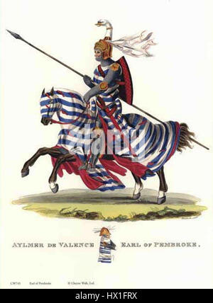 Der Titel Earl of Pembroke bezieht sich auf einen erblichen Titel in der Peerage des Vereinigten Königreichs, der historisch mit verschiedenen einflussreichen Persönlichkeiten in der britischen Politik und Gesellschaft in Verbindung gebracht wurde. Der heutige Earl of Pembroke gehört zur Familie Herbert. Stockfoto