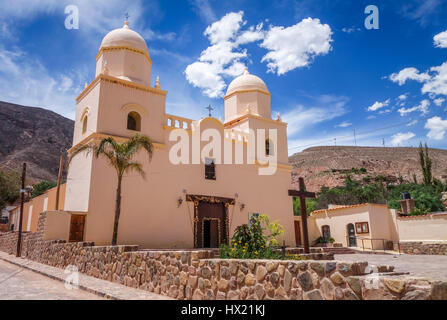 Tilcara Stadt alte Kirche, Nord-Argentinien, Südamerika Stockfoto