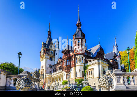 Schloss Peles Muntenia Region, Rumänien. Sinaia, Prahova County. Stockfoto