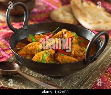 Huhn Kolhapuri. Süd-West-Indien-Maharashtra-Essen Stockfoto