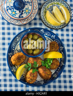 Pastéis de Bacalhau. Stockfisch Krapfen. Portugal-Essen Stockfoto