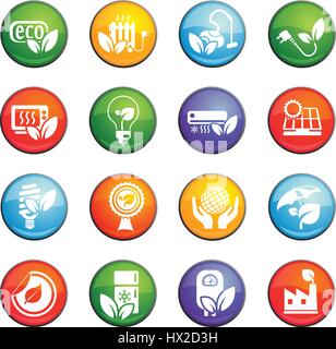 Eco-Vektor-Icons für User Interfacedesign Stock Vektor