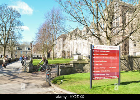 Universität von Aberdeen, Old Aberdeen Campus neue König Bau Stockfoto