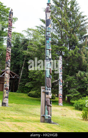 Totem der alten Inuit in Alaska Stockfoto