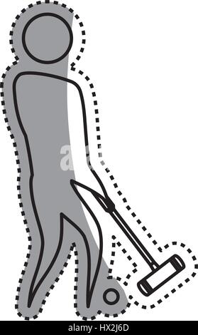 Sport Spiel abstrakte Man silhouette Stock Vektor