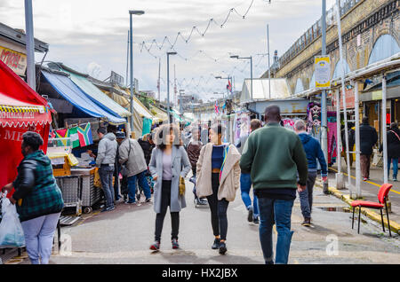 Ein Blick nach unten Shepherds Bush Market in London Stockfoto