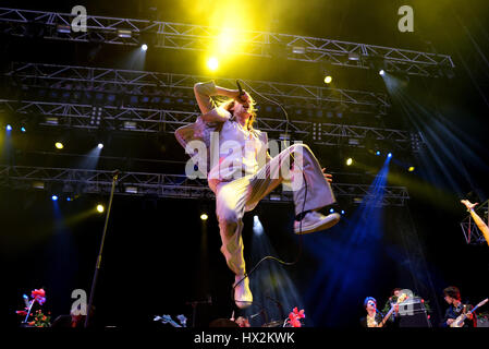 BARCELONA - 30 Mai: Foxygen (Band) in Konzert im Primavera Sound Festival 2015 am 30. Mai 2015 in Barcelona, Spanien. Stockfoto