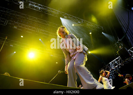 BARCELONA - 30 Mai: Foxygen (Band) in Konzert im Primavera Sound Festival 2015 am 30. Mai 2015 in Barcelona, Spanien. Stockfoto