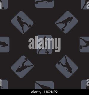 Vektor-Muster-Fußballer spielen Ball Silhouette eines Fußballspielers, Schieß den ball Stock Vektor