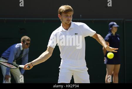 DAVID GOFFIN Belgien Belgien der ALL ENGLAND TENNIS CLUB WIMBLEDON LONDON ENGLAND 3. Juli 2015 Stockfoto