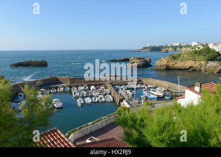 Biarritz (Südwest Frankreich): die Fischer-Hafen Stockfoto