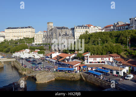 Biarritz (Südwest Frankreich): die Fischer-Hafen Stockfoto