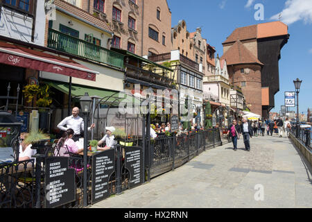 Polen, Gdansk: Kais an der Mottlau Stockfoto