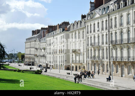 Nantes (Frankreich): Gebäude in der'ile Feydeau' Insel Stockfoto