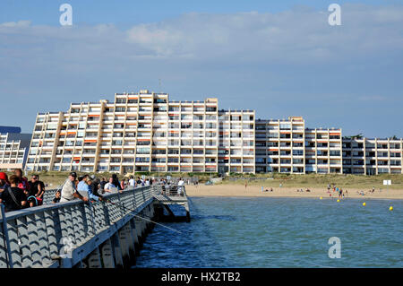 Saint-Jean-de-Monts (Westfrankreich): der Uferpromenade Stockfoto