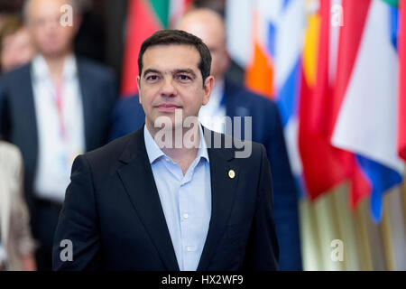 Belgien, Brüssel: Politiker, Premierminister von Griechenland Alexis Tsipras (2016/06/29) Stockfoto