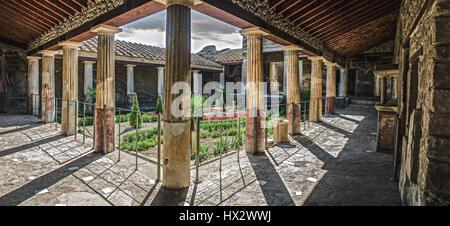 Typische Luxus-Haus in Pompeji Stockfoto