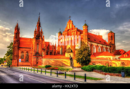 Kirche des Hl. Franziskus von Assisi in Vilnius, Litauen Stockfoto