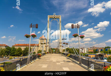 Fußgängerbrücke über die Memel in Kaunas, Litauen Stockfoto