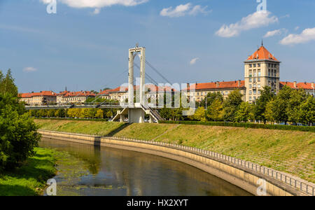 Fußgängerbrücke über die Memel in Kaunas, Litauen Stockfoto